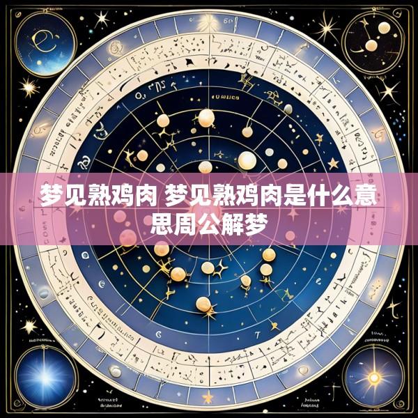 梦见熟鸡肉 梦见熟鸡肉是什么意思周公解梦