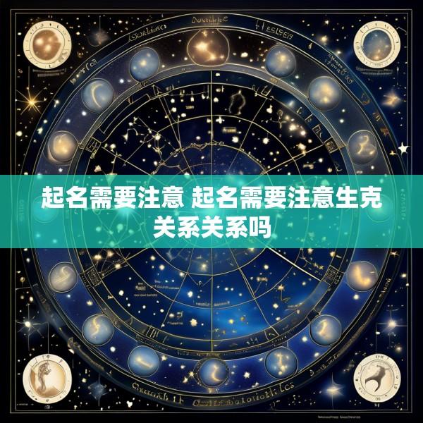 起名需要注意 起名需要注意生克关系关系吗