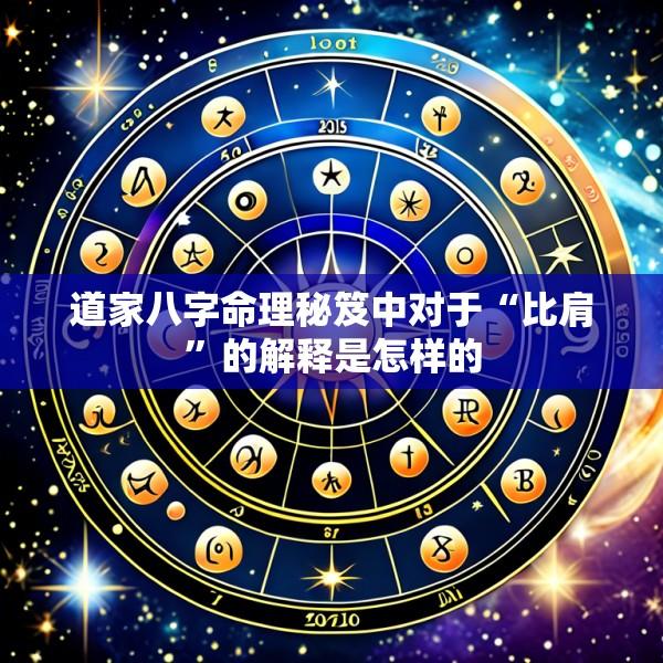 道家八字命理秘笈中对于“比肩”的解释是怎样的