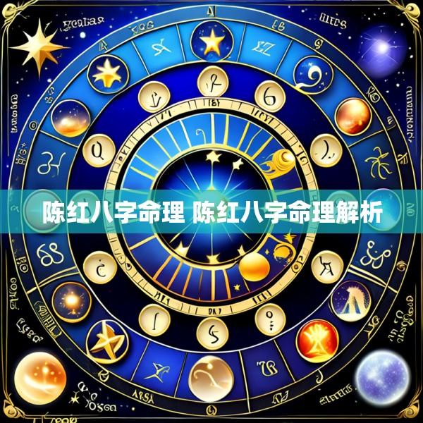 陈红八字命理 陈红八字命理解析