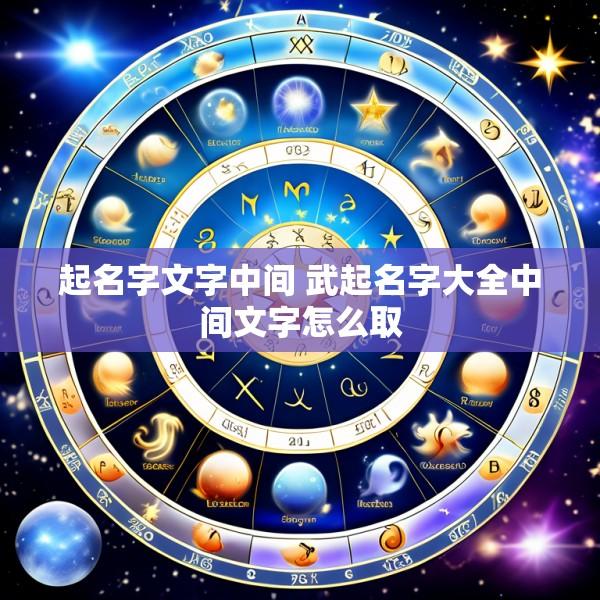 起名字文字中间 武起名字大全中间文字怎么取