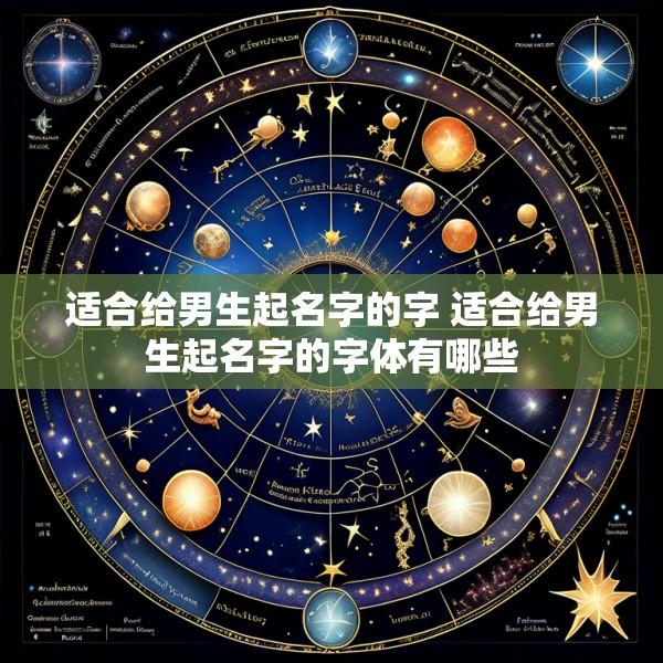 适合给男生起名字的字 适合给男生起名字的字体有哪些