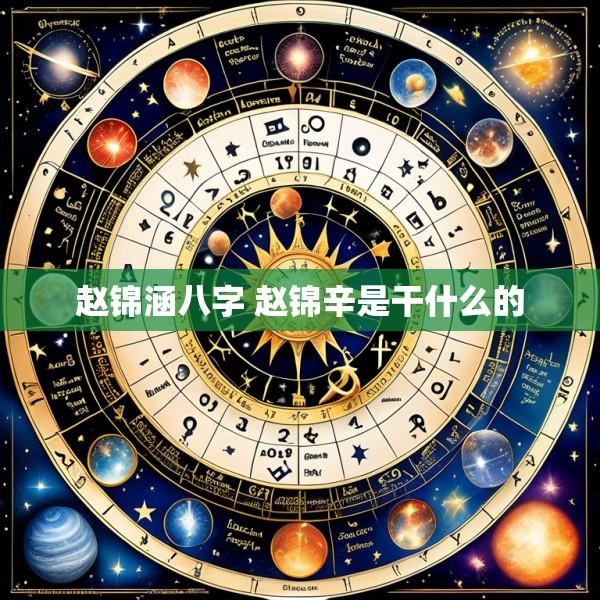 赵锦涵八字 赵锦辛是干什么的