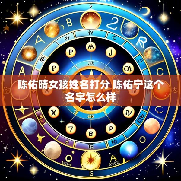 陈佑晴女孩姓名打分 陈佑宁这个名字怎么样
