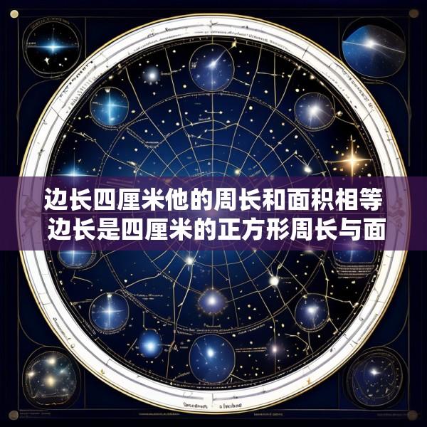边长四厘米他的周长和面积相等 边长是四厘米的正方形周长与面积相等这句话对不对