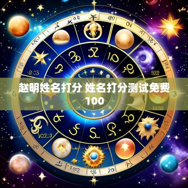 赵明姓名打分 姓名打分测试免费100