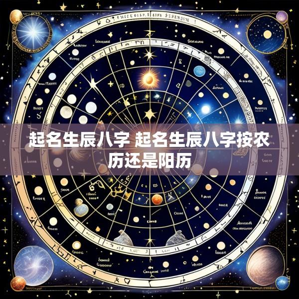 起名生辰八字 起名生辰八字按农历还是阳历
