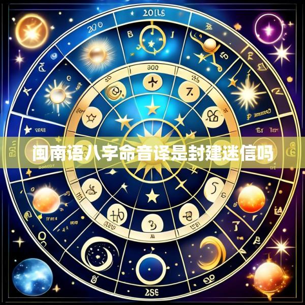 闽南语八字命音译是封建迷信吗