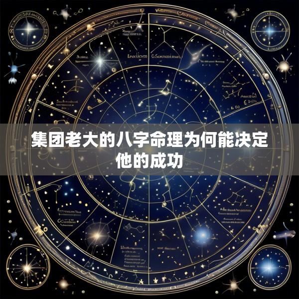 集团老大的八字命理为何能决定他的成功