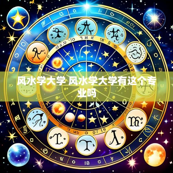 风水学大学 风水学大学有这个专业吗