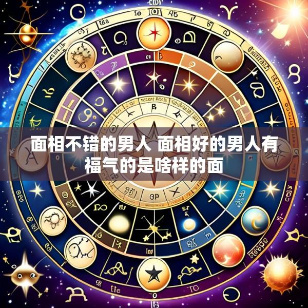 面相不错的男人 面相好的男人有福气的是啥样的面