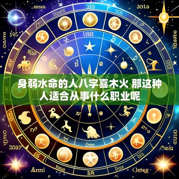 身弱水命的人八字喜木火 那这种人适合从事什么职业呢