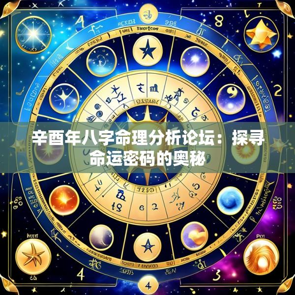 辛酉年八字命理分析论坛：探寻命运密码的奥秘