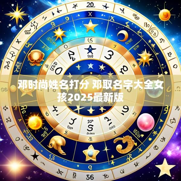 邓时尚姓名打分 邓取名字大全女孩2025最新版