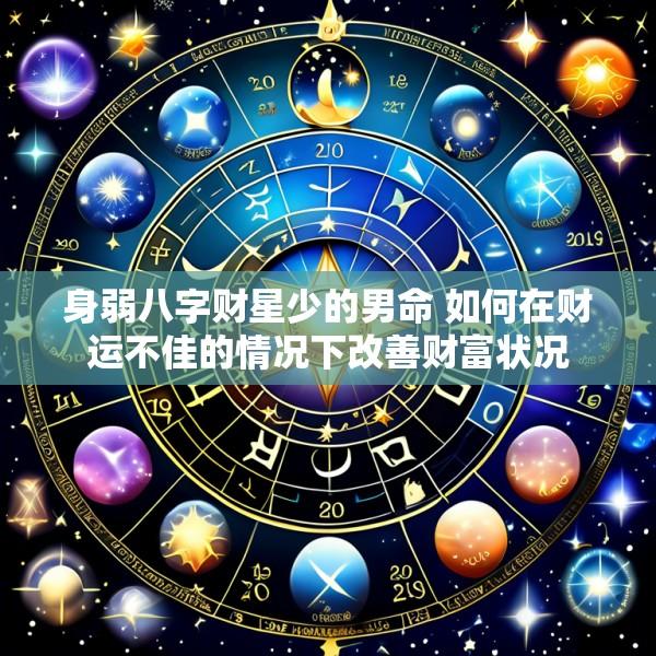 身弱八字财星少的男命 如何在财运不佳的情况下改善财富状况