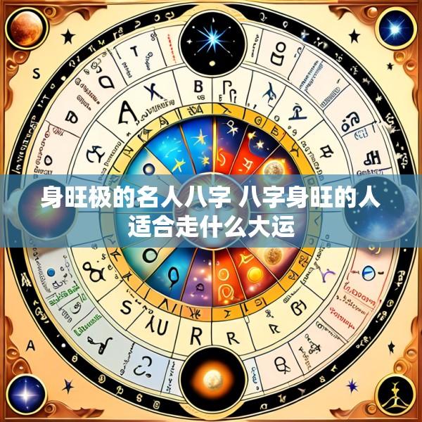身旺极的名人八字 八字身旺的人适合走什么大运