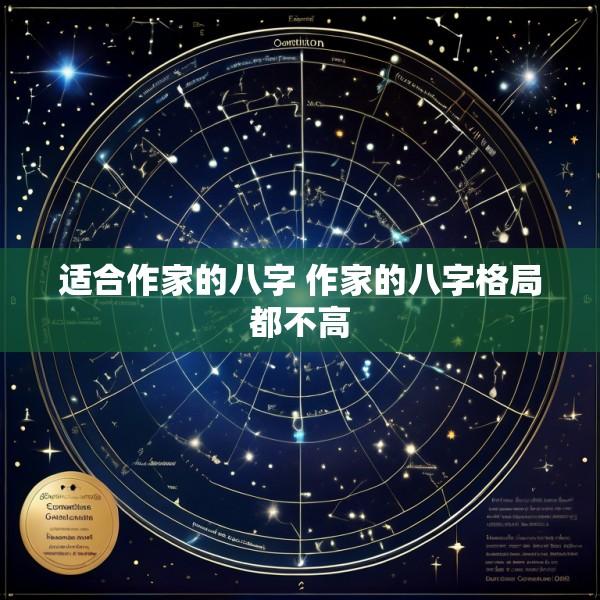 适合作家的八字 作家的八字格局都不高