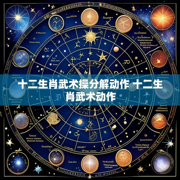 十二生肖武术操分解动作 十二生肖武术动作