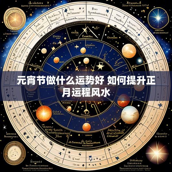 元宵节做什么运势好 如何提升正月运程风水