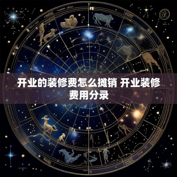 开业的装修费怎么摊销 开业装修费用分录