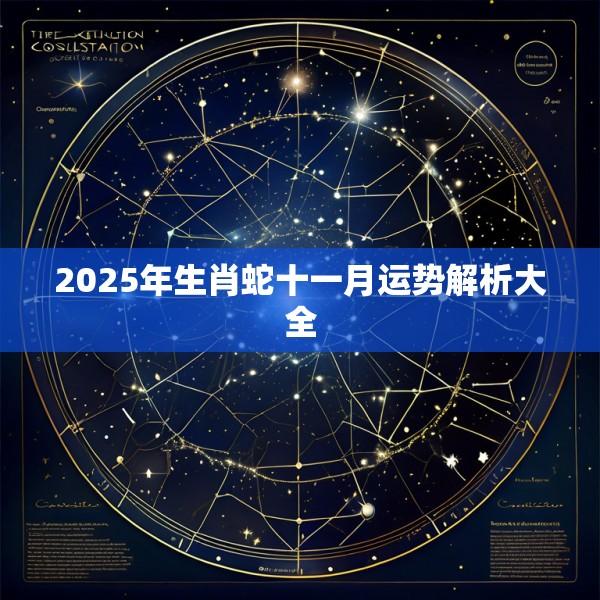 2025年生肖蛇十一月运势解析大全