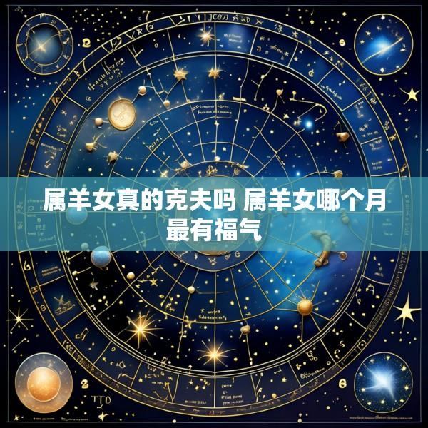 属羊女真的克夫吗 属羊女哪个月最有福气