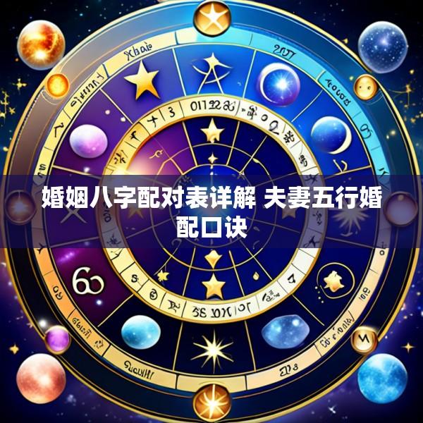 婚姻八字配对表详解 夫妻五行婚配口诀