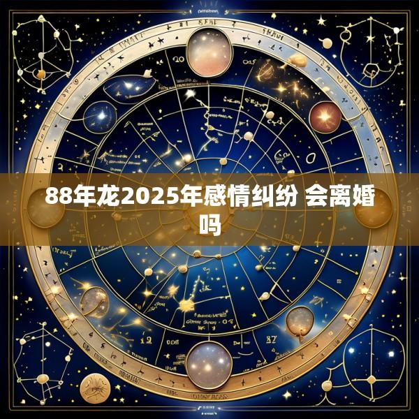 88年龙2025年感情纠纷 会离婚吗