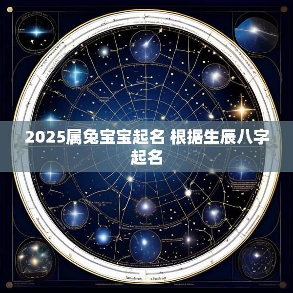 2025属兔宝宝起名 根据生辰八字起名