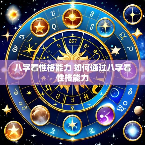 八字看性格能力 如何通过八字看性格能力