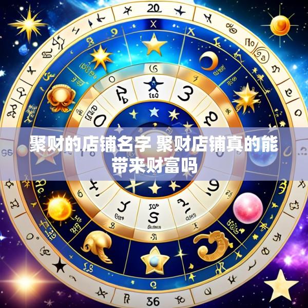 聚财的店铺名字 聚财店铺真的能带来财富吗