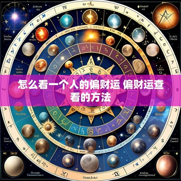 怎么看一个人的偏财运 偏财运查看的方法