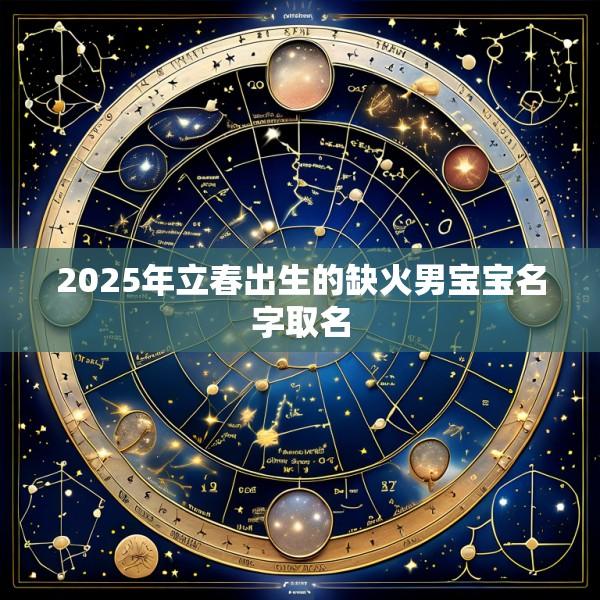 2025年立春出生的缺火男宝宝名字取名