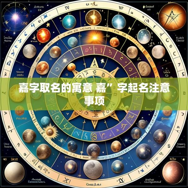 嘉字取名的寓意 嘉”字起名注意事项