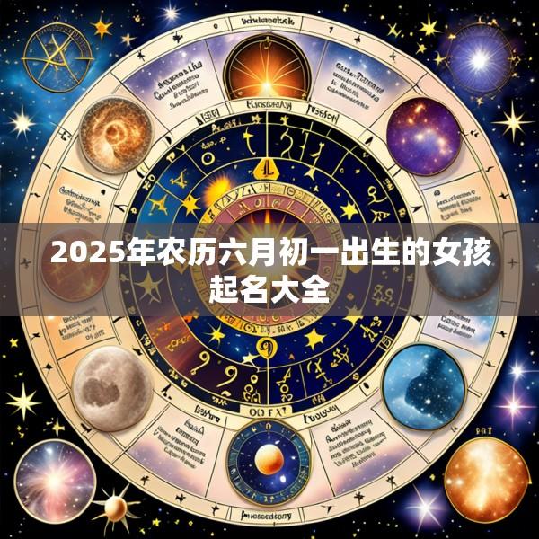 2025年农历六月初一出生的女孩起名大全