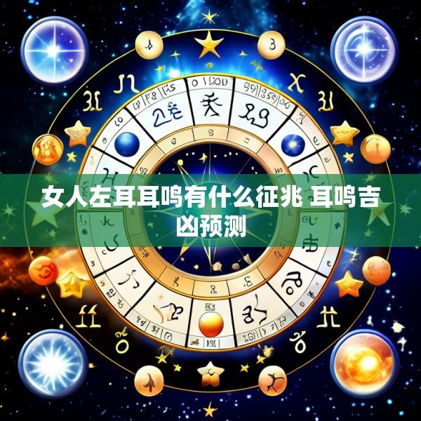 女人左耳耳鸣有什么征兆 耳鸣吉凶预测