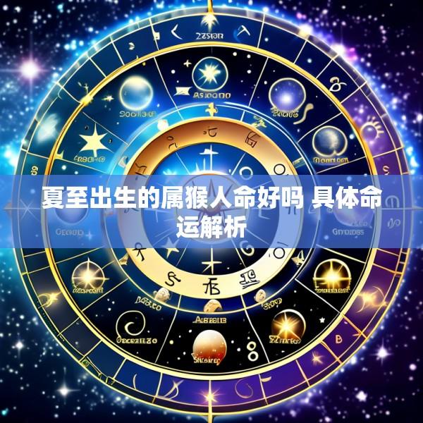 夏至出生的属猴人命好吗 具体命运解析