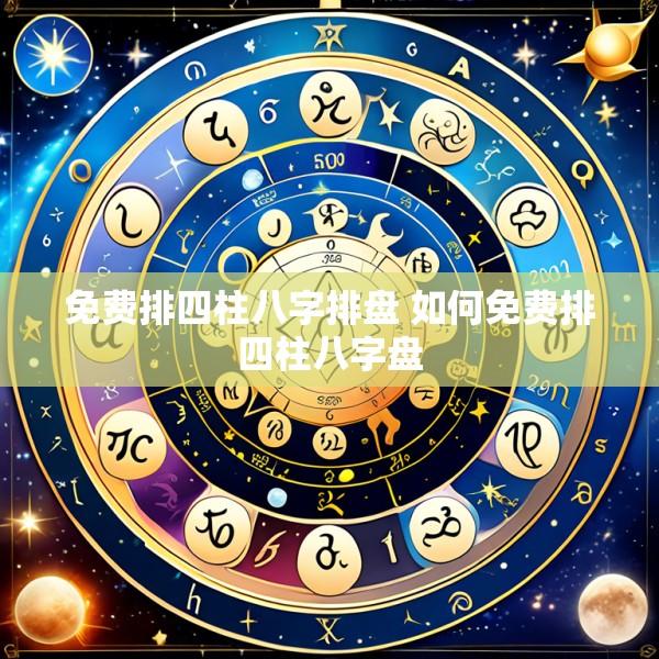免费排四柱八字排盘 如何免费排四柱八字盘