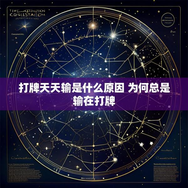 打牌天天输是什么原因 为何总是输在打牌