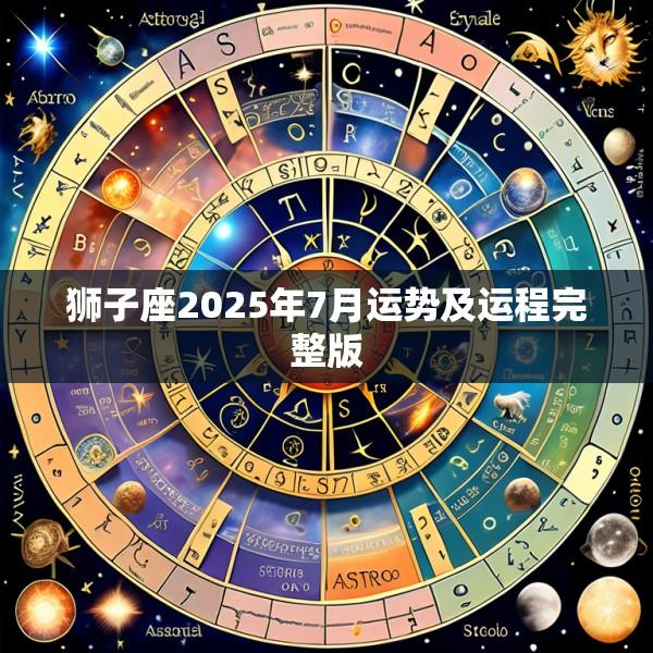 狮子座2025年7月运势及运程完整版