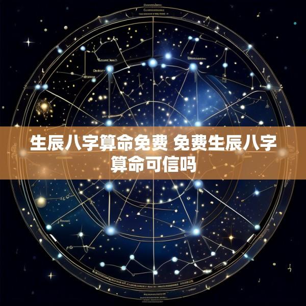 生辰八字算命免费 免费生辰八字算命可信吗