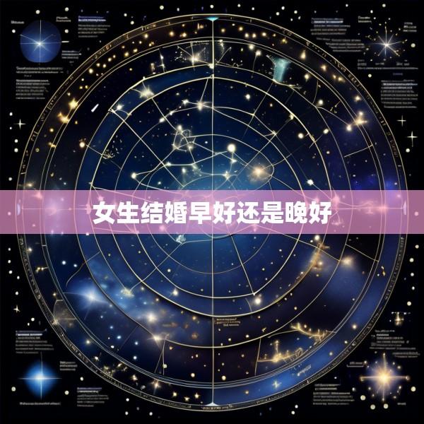 女生结婚早好还是晚好