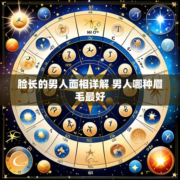 脸长的男人面相详解 男人哪种眉毛最好