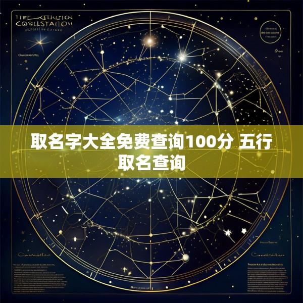 取名字大全免费查询100分 五行取名查询
