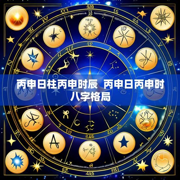 丙申日柱丙申时辰  丙申日丙申时八字格局