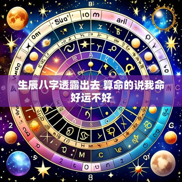 生辰八字透露出去 算命的说我命好运不好