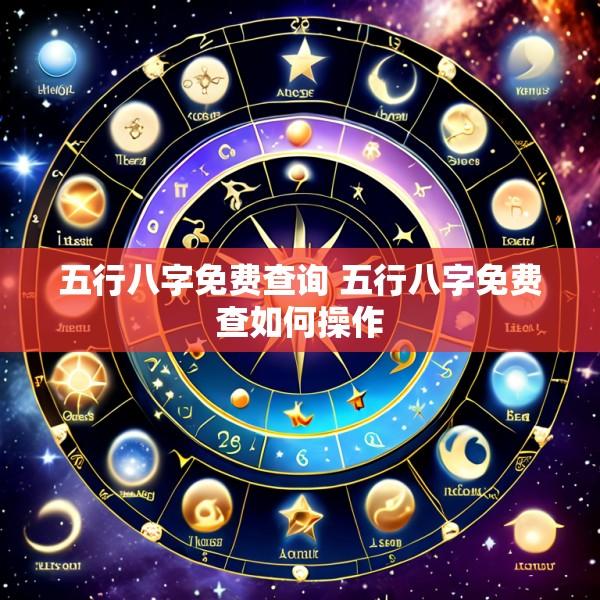 五行八字免费查询 五行八字免费查如何操作