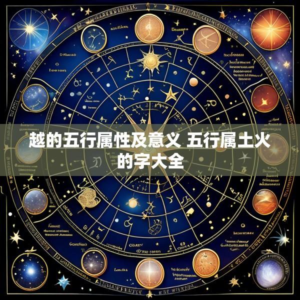 越的五行属性及意义 五行属土火的字大全