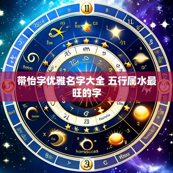 带怡字优雅名字大全 五行属水最旺的字
