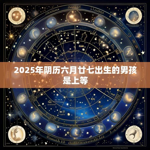 2025年阴历六月廿七出生的男孩是上等